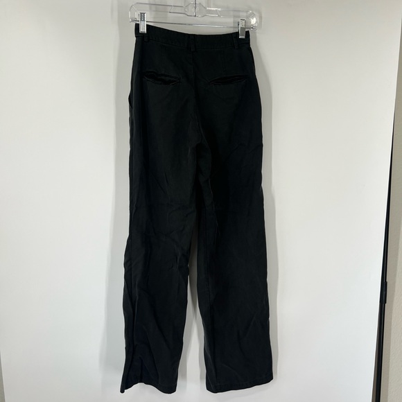 Reformation Mason High Rise Pleated Pants Black - Picture 6 of 8
